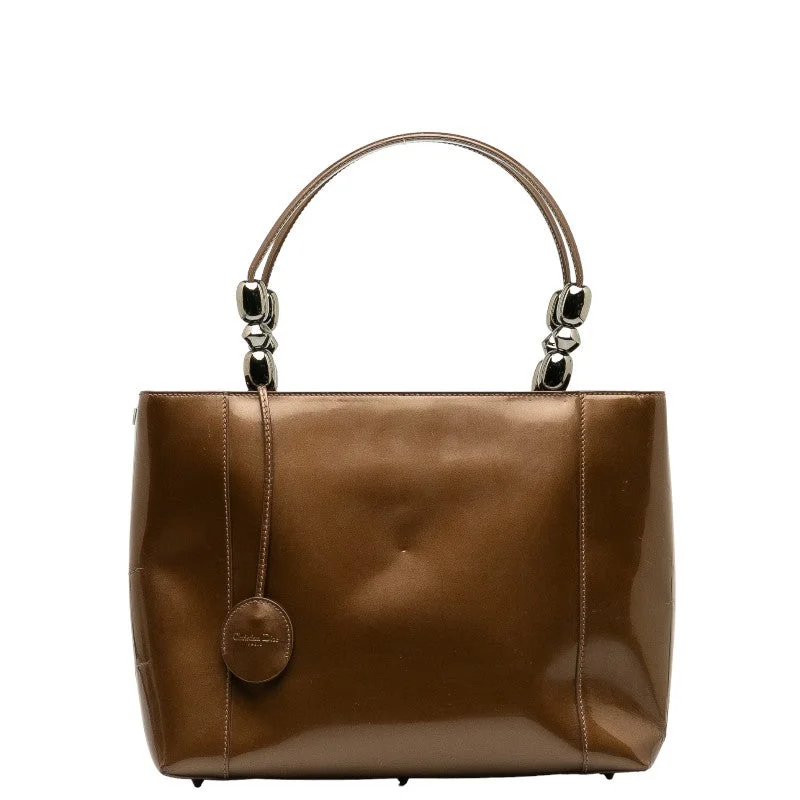 Experience the Art of Dior with Every BagDior Maris Pearl Handbags 2WAY Brown Patent Leather  Dior