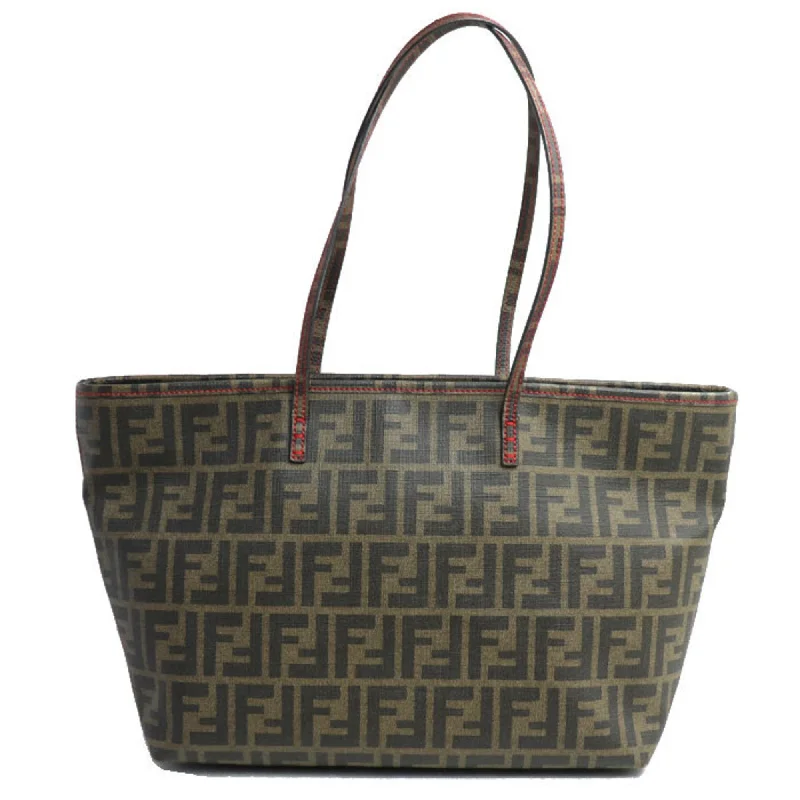 Fendi Timeless Parisian Style -FENDI Zucca pattern handbag brown red 8BH198-UZD women's