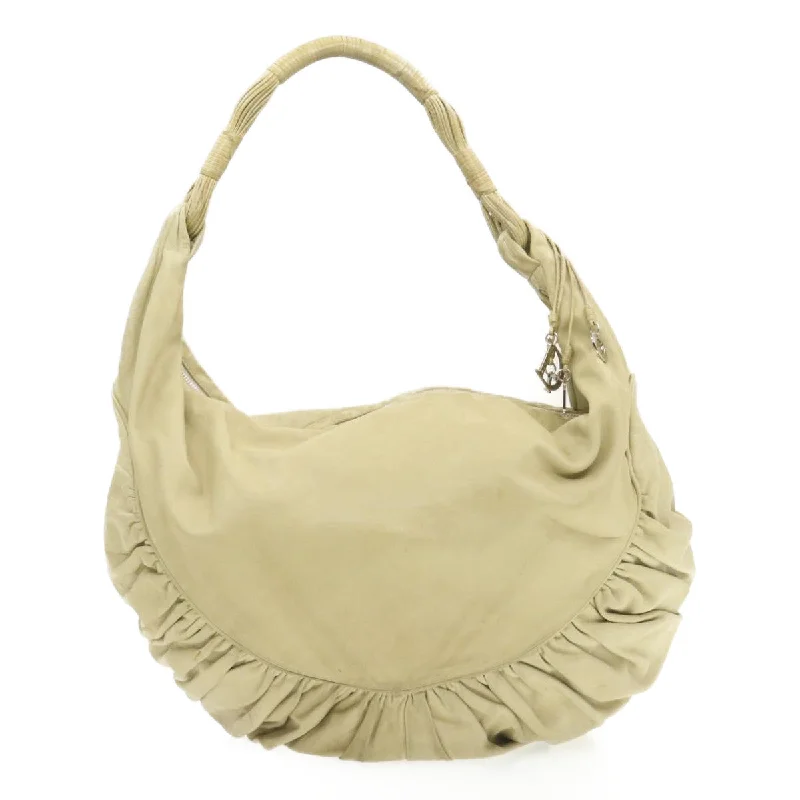 Sophistication Redefined: Dior BagsCHRISTIAN DIOR Shoulder Bag Leather Beige Auth rd1285