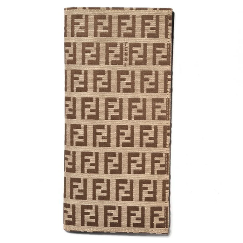 Fendi Handcrafted Excellence -FENDI Wallet for Men Long FF Zucca Beige Brown 8M0010 00NY2 F0RT2