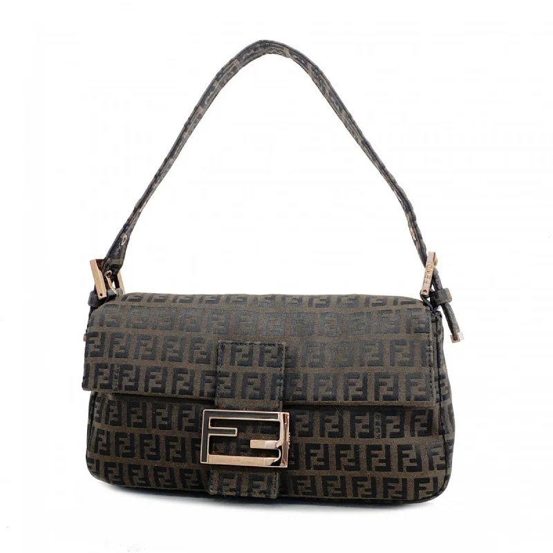 Fendi Street Style Must-Have -Fendi handbag Zucchino Mamma Bucket nylon canvas brown pink ladies