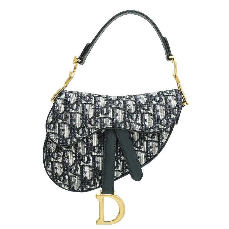 Dior’s Timeless Leather Bags – Crafted for YouChristian Dior Navy Blue Saddle Oblique Mini Bag