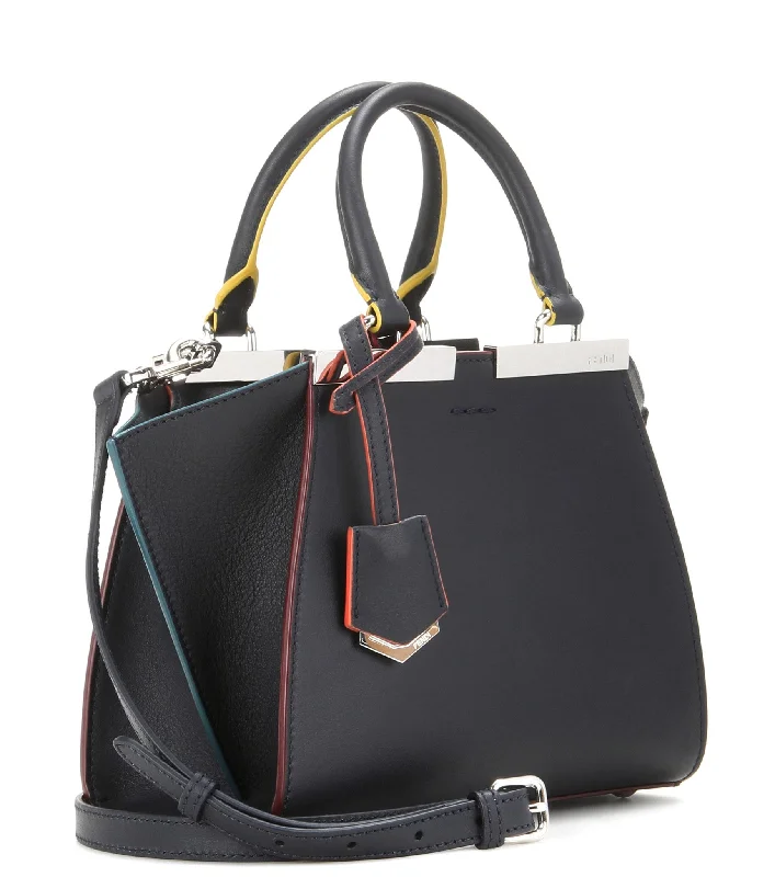 Fendi Zip Closure Bag -Fendi 3Jours Mini Leather Tote