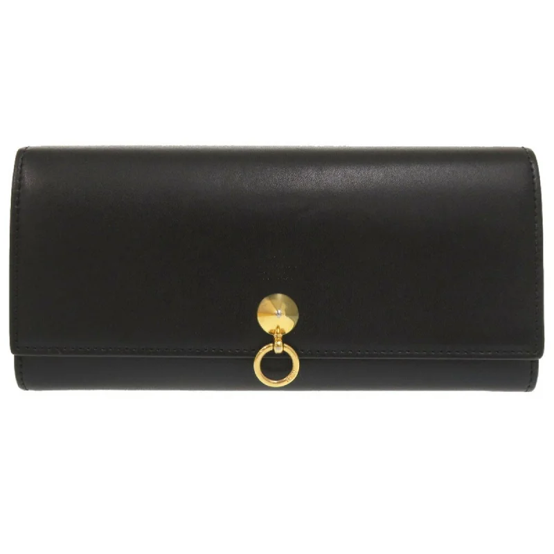 Fendi Retro Revival Bag -Fendi By The Way Continental 8M2051 Leather Black Long Wallet 2043 FENDI