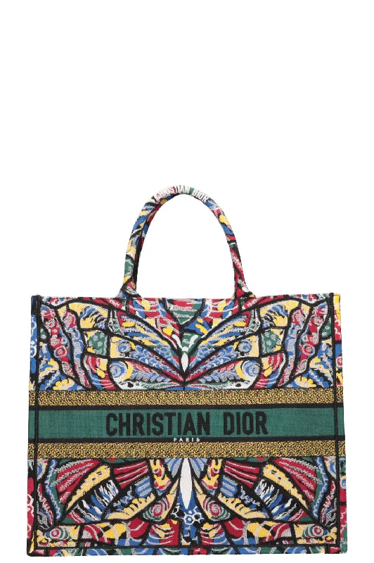 Style That Stands the Test of Time: Dior BagsCHRISTIAN DIOR Butterfly Book Tote Large Green Blue