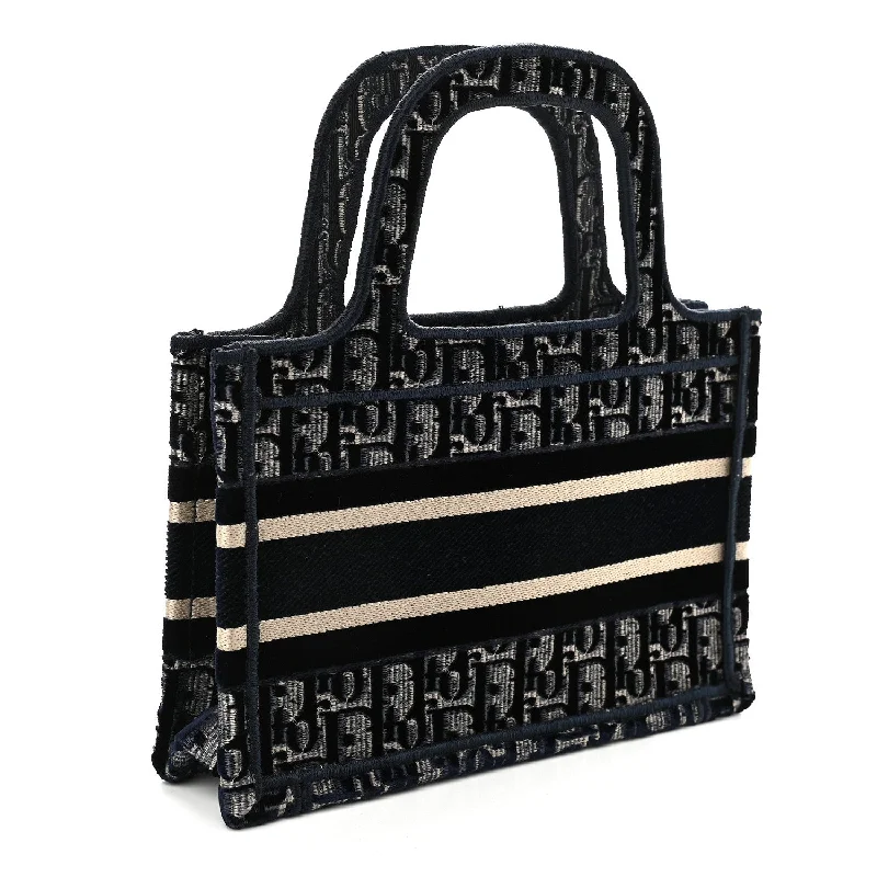 Discover the Charm of Dior BagsChristian Dior Velvet Oblique Embroidered Mini Book Tote