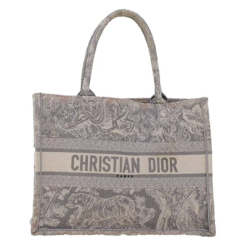 Statement Dior Bags for Bold WomenCHRISTIAN DIOR Book Tote Bag Canvas Gray M1286ZTDT_M932 Auth bs6141