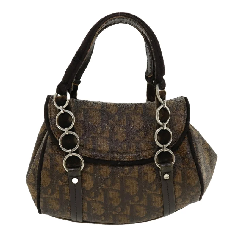 Complete Your Look with Dior HandbagsCHRISTIAN DIOR Trotter Canvas Hand Bag Brown  am3391