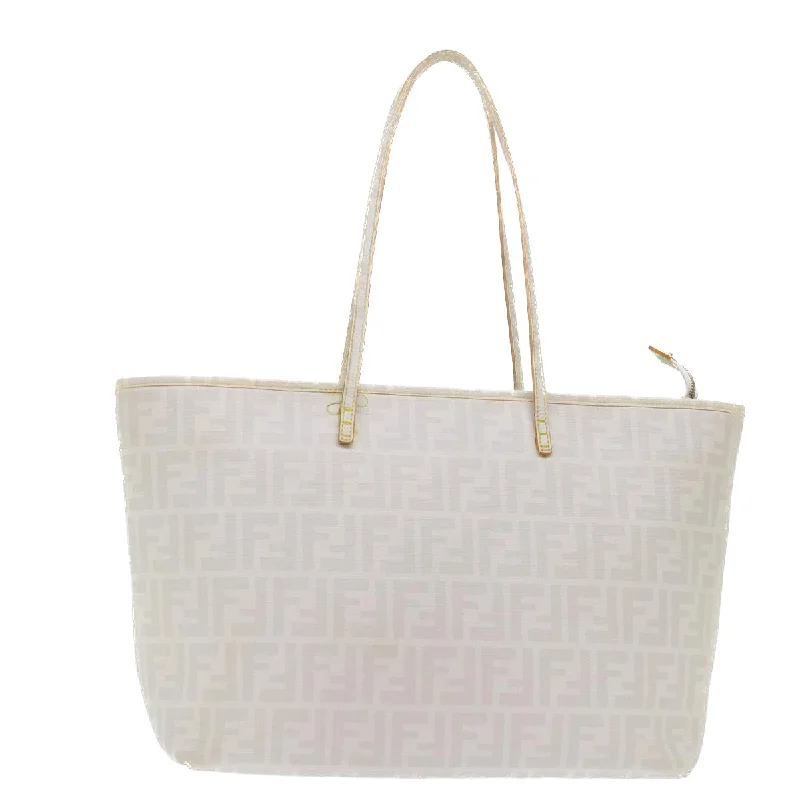 Fendi Designer Investment Piece -FENDI Zucca Canvas Tote Bag White  51044