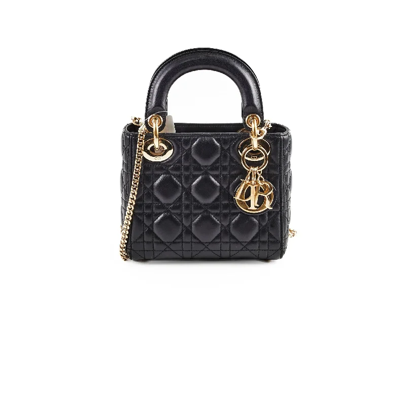 Style That Stands the Test of Time: Dior BagsChristian Dior Lady Dior Mini Cannage Leather 2 Way Handbag Black