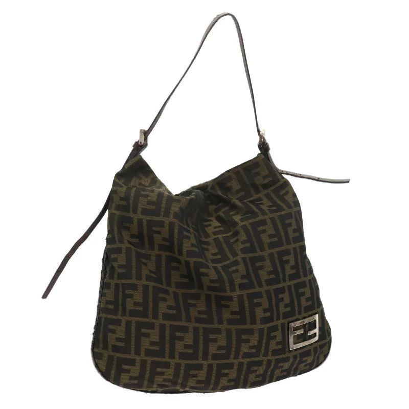 Fendi Petite Baguette Bag -FENDI Zucca Canvas Tote Bag Black Brown 2370 26733 008  ep2728