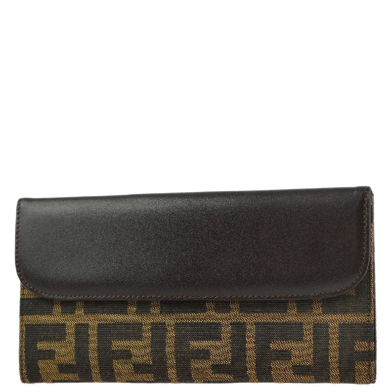 Fendi Petite Baguette Bag -Fendi Brown Zucca Wallet Purse