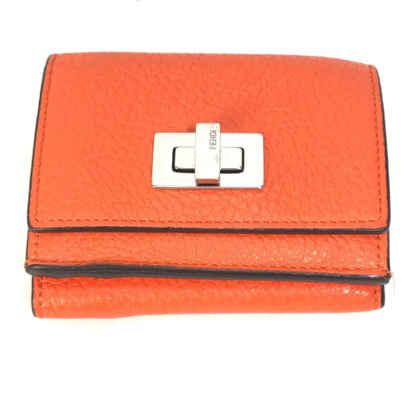 Fendi Logo Hardware Bag -Fendi 8M0426 Wallet Trifold wallet Orange