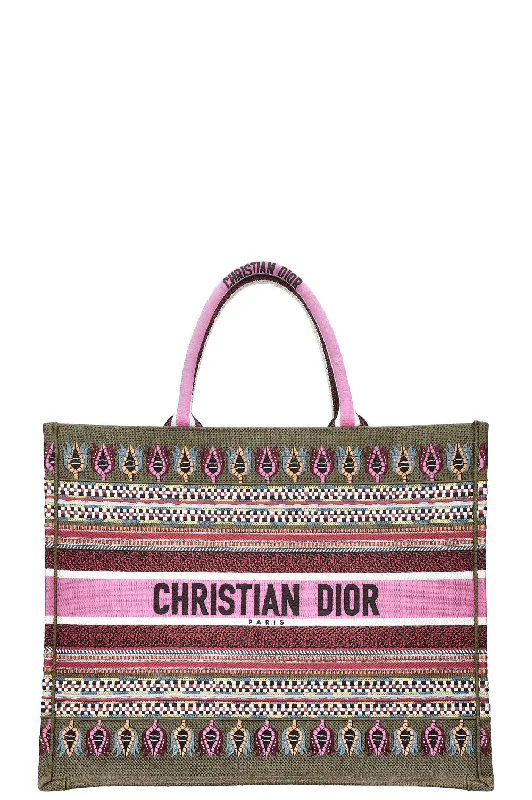 Mastering the Art of Fashion with DiorCHRISTIAN DIOR Book Tote Large Green Purple