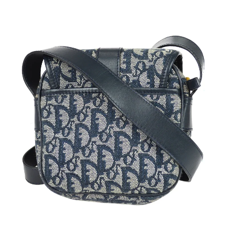 Explore the World of Dior HandbagsChristian Dior 2003 Trotter Shoulder Bag Navy