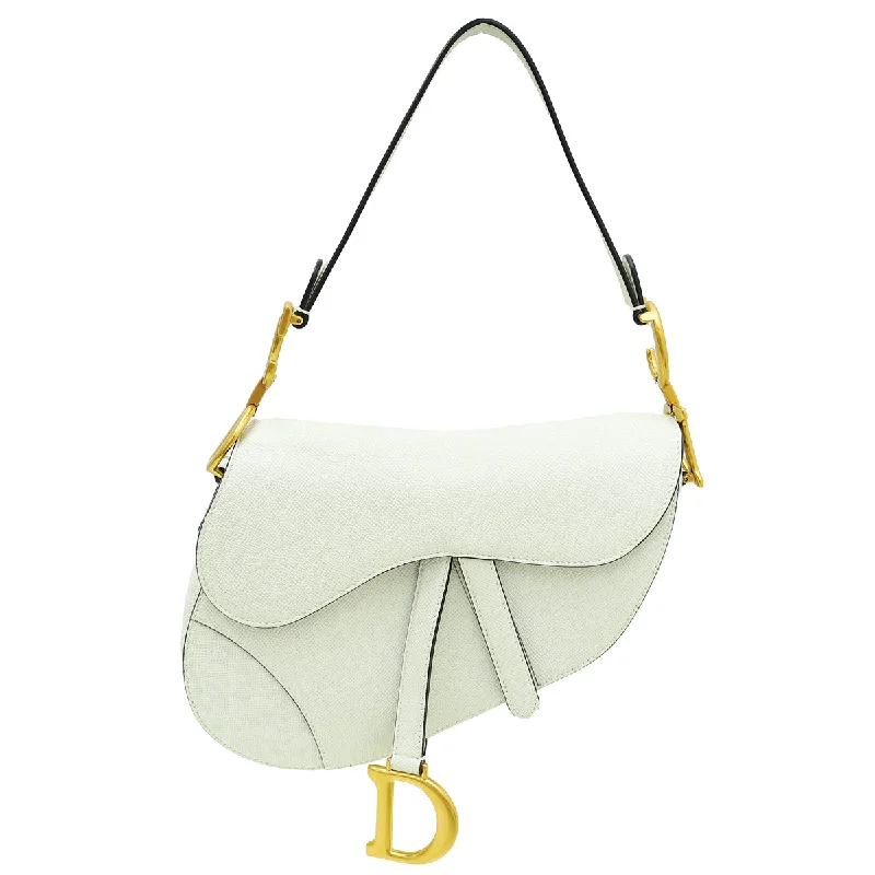 Unmatched Elegance: Dior HandbagsChristian Dior White Saddle Medium Bag