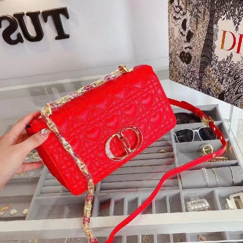 Unveil Luxury with Dior’s Designer BagsChristian Dior Caro Bag Red