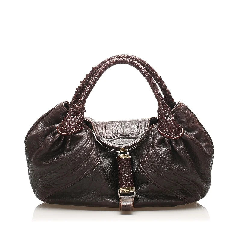 Fendi Gold-Plated Bag -Fendi Spy Leather Handbag (SHG-14895)