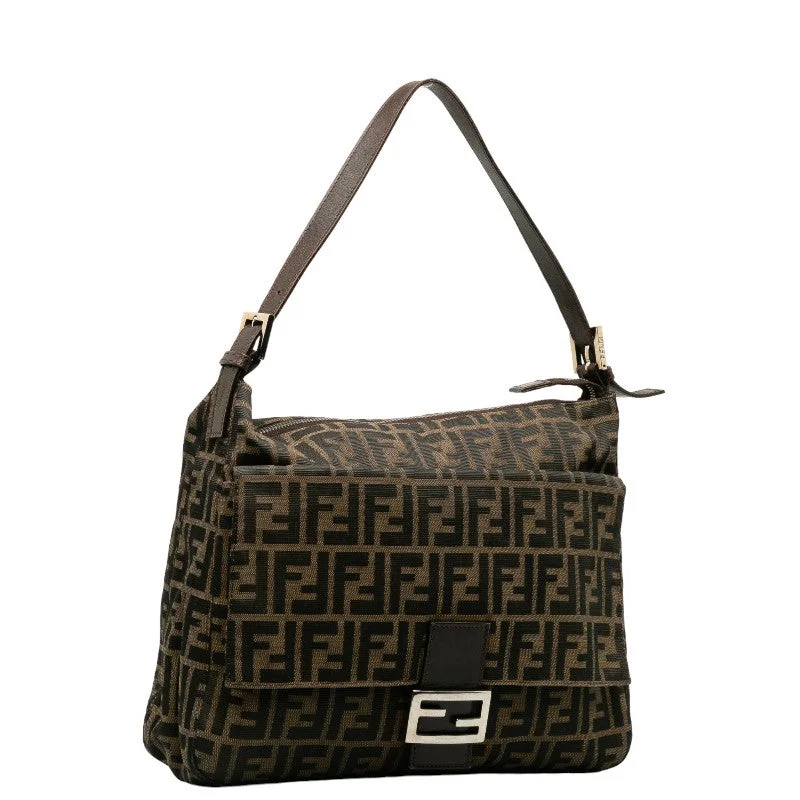 Fendi Logo Hardware Bag -Fendi Brown Zucca Baguette Handbag