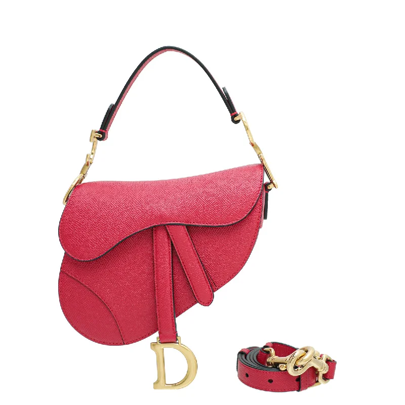 Essential Dior: Classic and Iconic BagsChristian Dior Cherry Saddle Mini Satchel Bag W/ Bag Strap