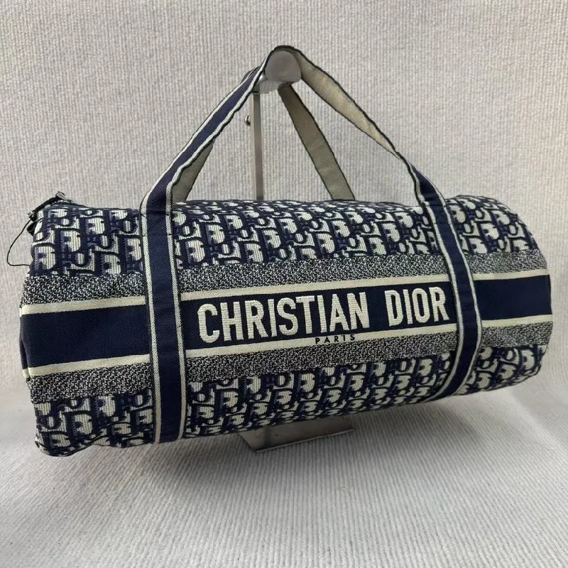 Effortlessly Chic: Dior Bags for Every DayChristian Dior Blue Canvas Cylinder Logo Shoulder Bag