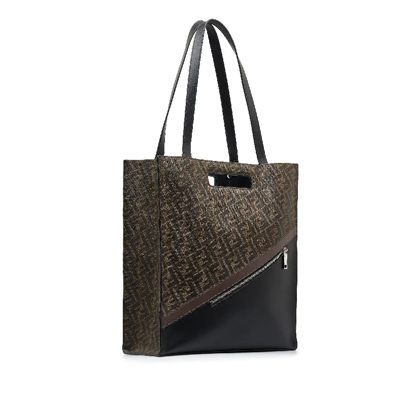 Fendi Minimalist Icon -Brown Fendi Zucca 1974 Diagonal Shopping Tote