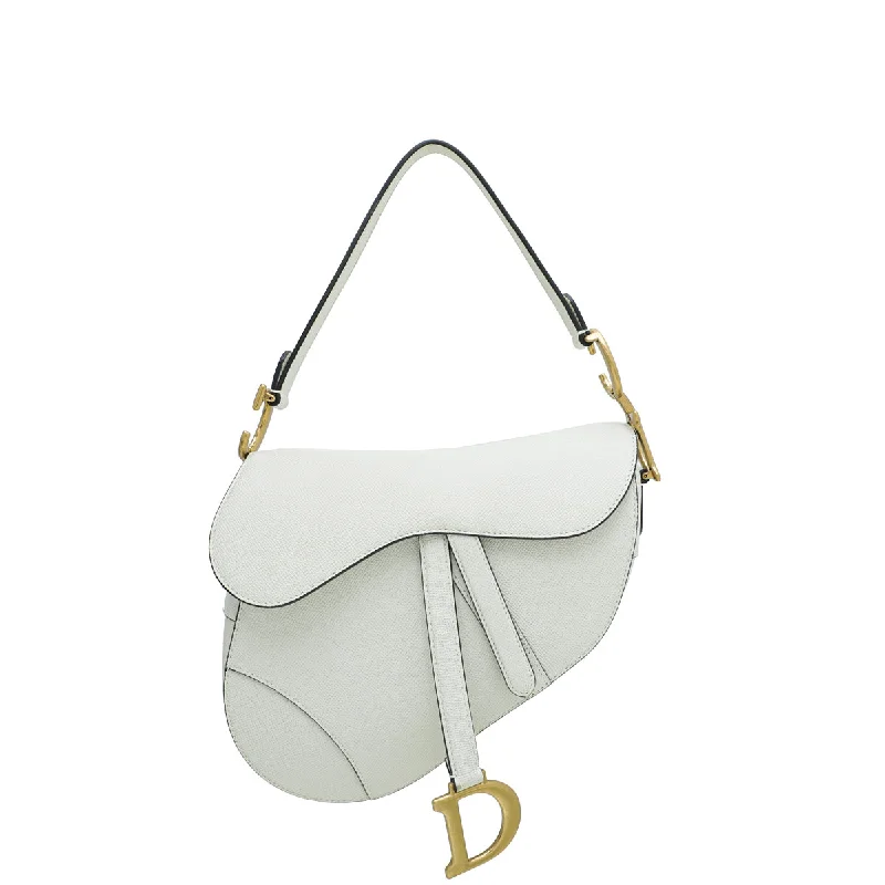 Discover Dior’s Iconic Handbags CollectionChristian Dior White Saddle Medium Bag