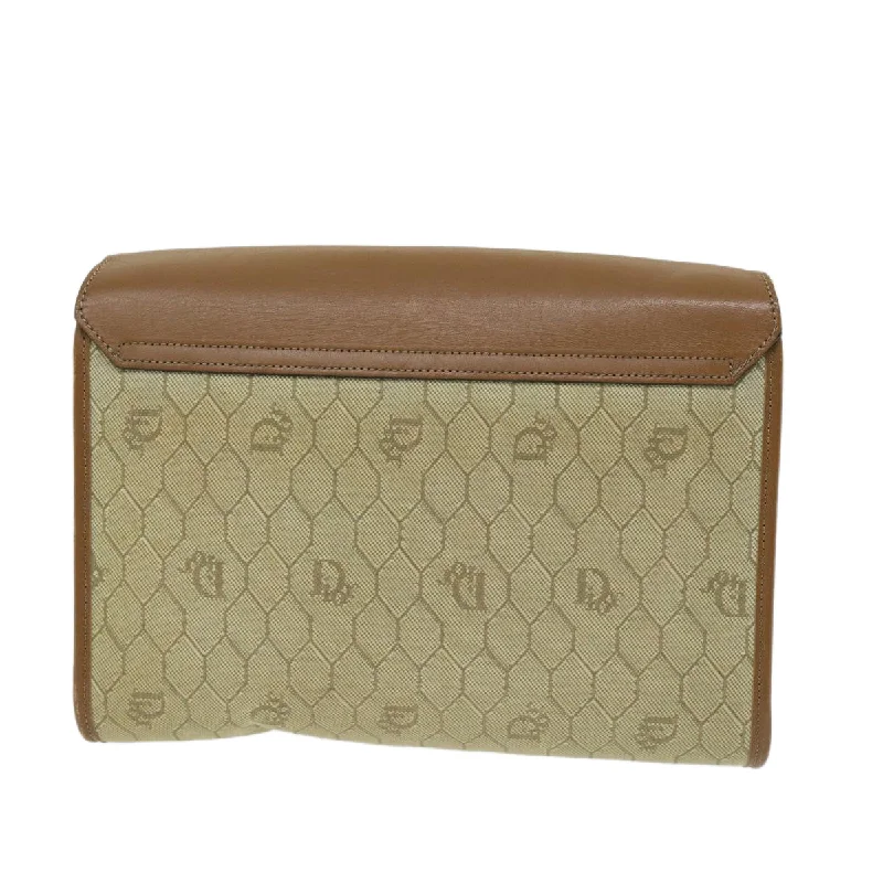 Dior Bags: Elegant, Stylish, TimelessCHRISTIAN DIOR Honeycomb Canvas Shoulder Bag PVC Leather Beige Auth bs12456