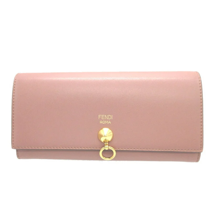 Fendi Retro Revival Bag -Fendi By The Way 8M0251 Leather Pink Bi-fold Long Wallet 0413FENDI