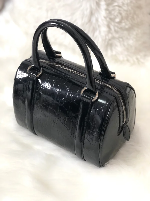 Dior’s Statement Bags for Every OccasionChristian Dior Trotter Patent Leather Handbag Boston bag Black Vintage ckzjdp