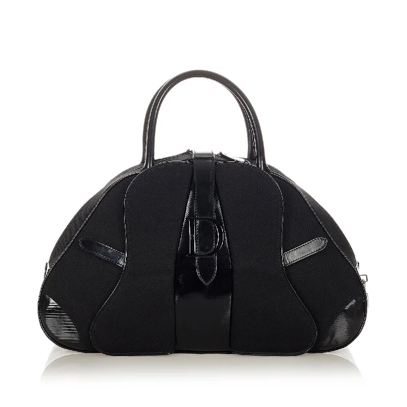 Bold, Beautiful, DiorDior Double Saddle Nylon Dome Bag (SHG-23599)