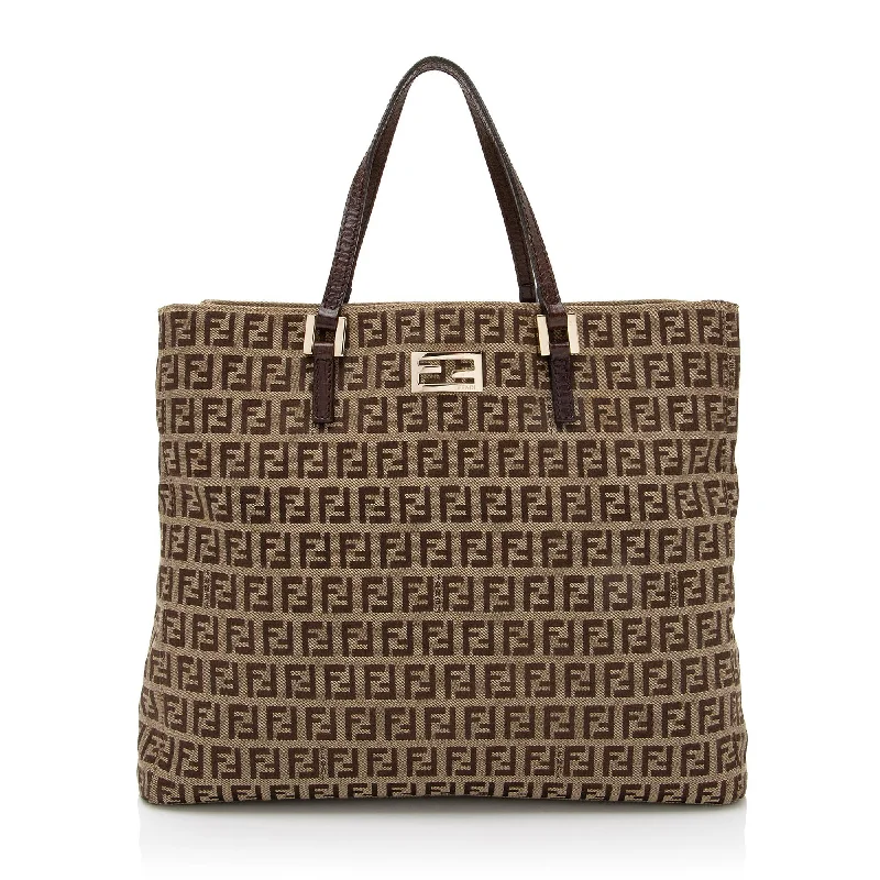 Fendi Minimalist Icon -Fendi Zucchino Logo Large Tote