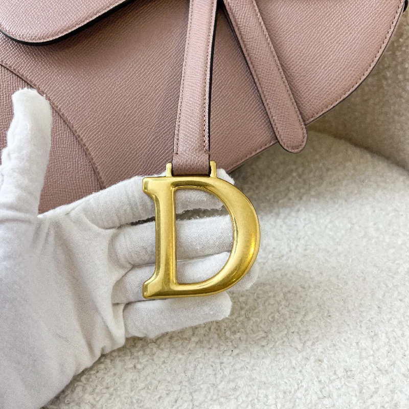 Dior: Luxury Crafted for the Modern WomanDior Medium Saddle Bag in Nude Pink Grained Leather and AGHW