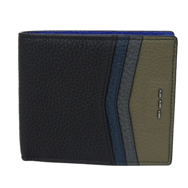 Fendi Buckle Detail Bag -FENDI Bi-fold Wallet Selleria Billfold Card Case Cuoio Roma Multicolor 7M0169 SHY F07A9 Men's