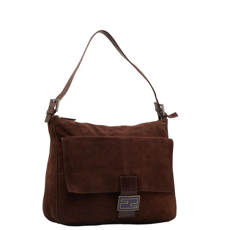 Fendi Street Style Must-Have -Fendi Mammaket Handbag One-Shoulder Bag Brown  Leather  Fendi