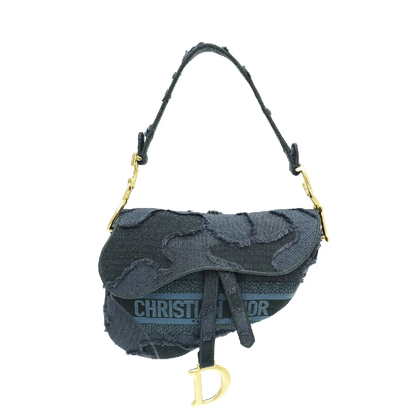 Effortlessly Chic: Dior Bags for Every DayChristian Dior Blue Embroidered Camouflage Saddle Bag