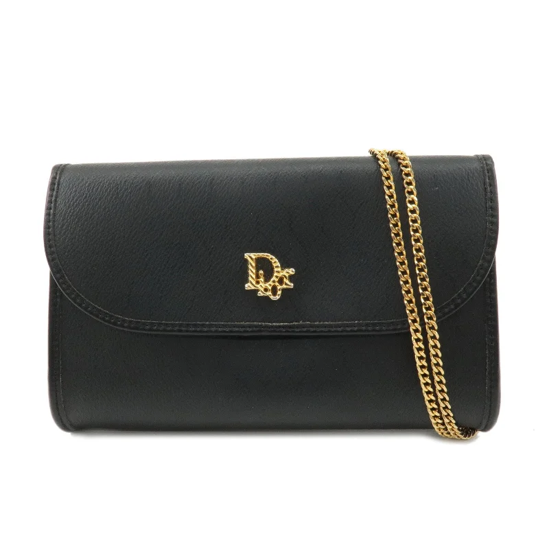 Modern Glamour with Dior HandbagsChristian Dior Honeycomb PVC Leather Chain Shoulder Bag Black