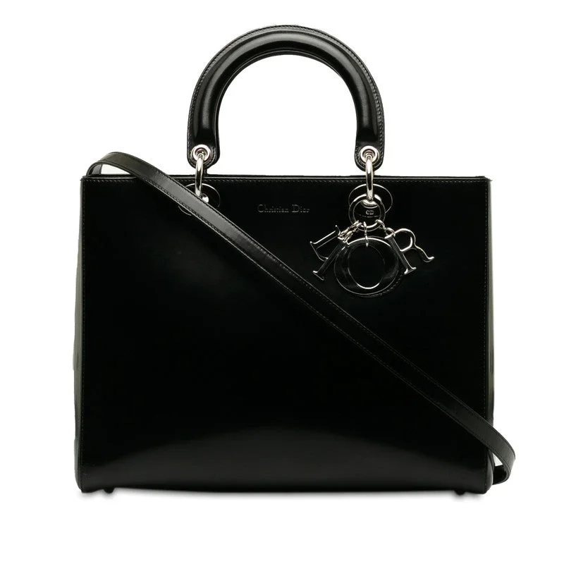 Discover the Latest Dior Bag TrendsDIOR Lady Dior Handbag in Patent Leather Black Ladies