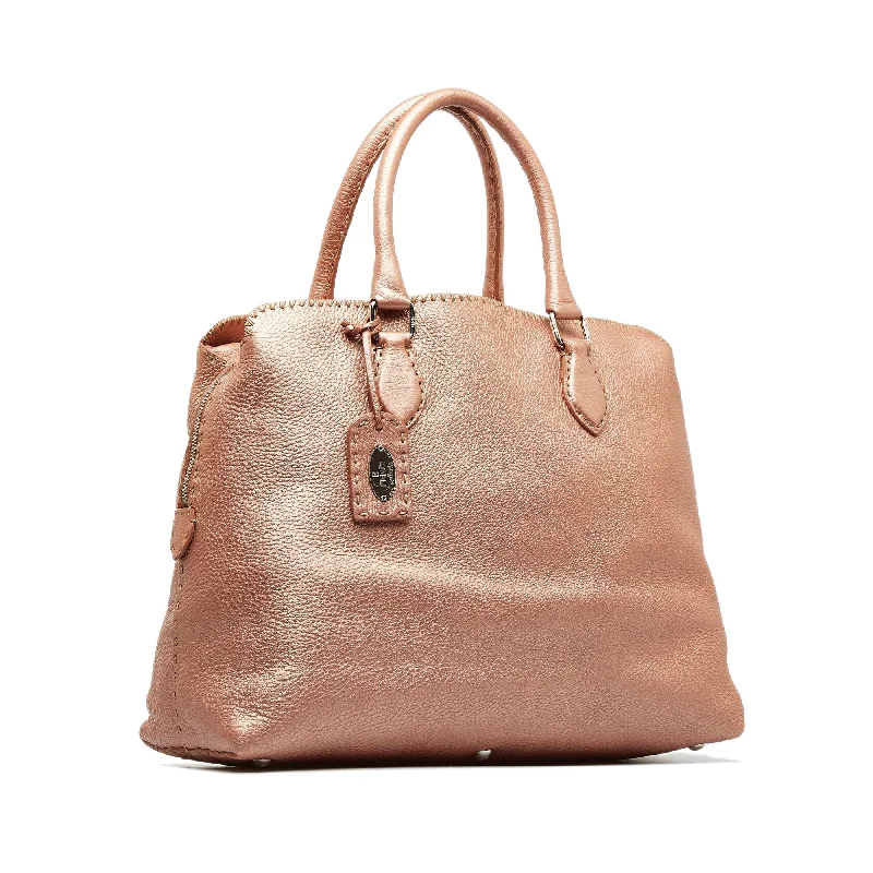 Fendi Monogram Embossed Bag -Pink Fendi Selleria Tote Bag