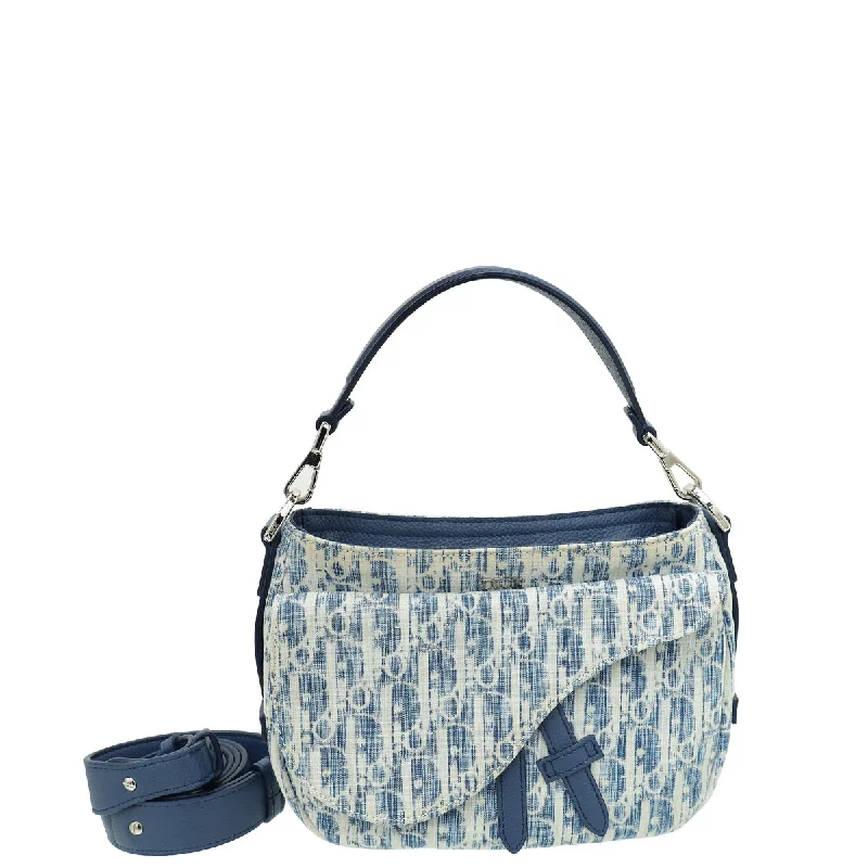 The Perfect Dior Bag for Every OccasionChristian Dior Blue Denim Oblique Soft Saddle Kasuri Mini Bag