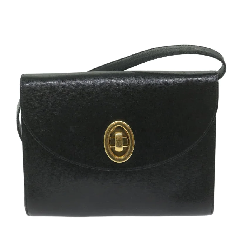 Explore the World of Dior HandbagsCHRISTIAN DIOR Shoulder Bag Leather Black Auth bs11007