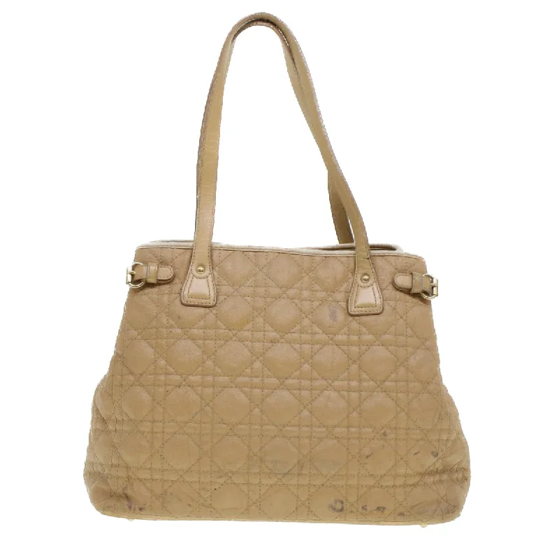 Effortless Style: The Dior BagCHRISTIAN DIOR Lady Dior Canage Tote Bag Coated Canvas Beige Auth bs5870