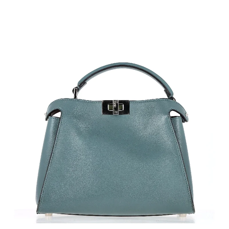 Fendi Ultimate Travel Companion -Fendi Peekaboo Handbag in Blue Leather