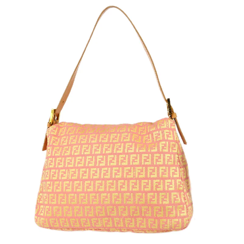 Fendi Crystal Embellished Bag -Fendi Mamma Baguette Zucchino Handbag Pink