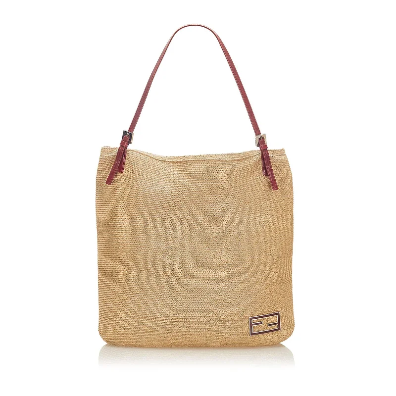 Fendi Diamond Quilted Bag -Fendi Raffia Tote (SHG-18799)