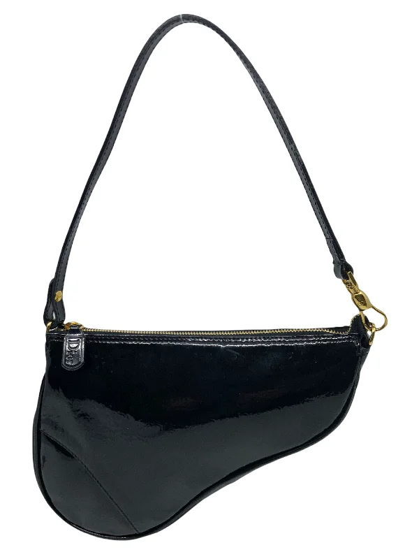 Explore the World of Dior HandbagsChristian Dior Patent Leather Saddle Bag