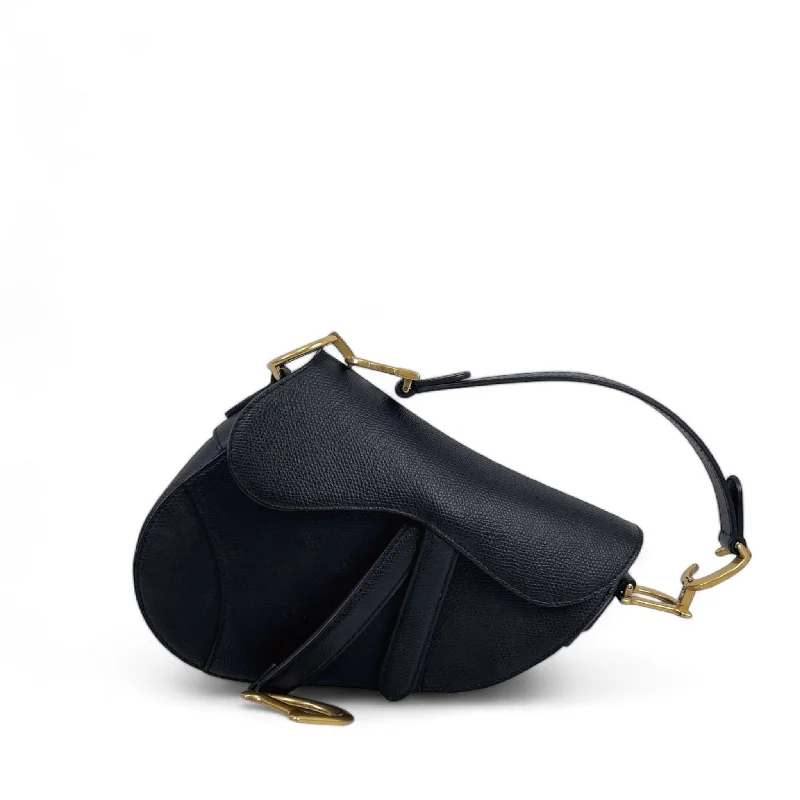 Discover Dior’s Iconic Handbags CollectionChristian Dior Saddle Mini/Small Black Grained Calfskin Gold-tone Hardware