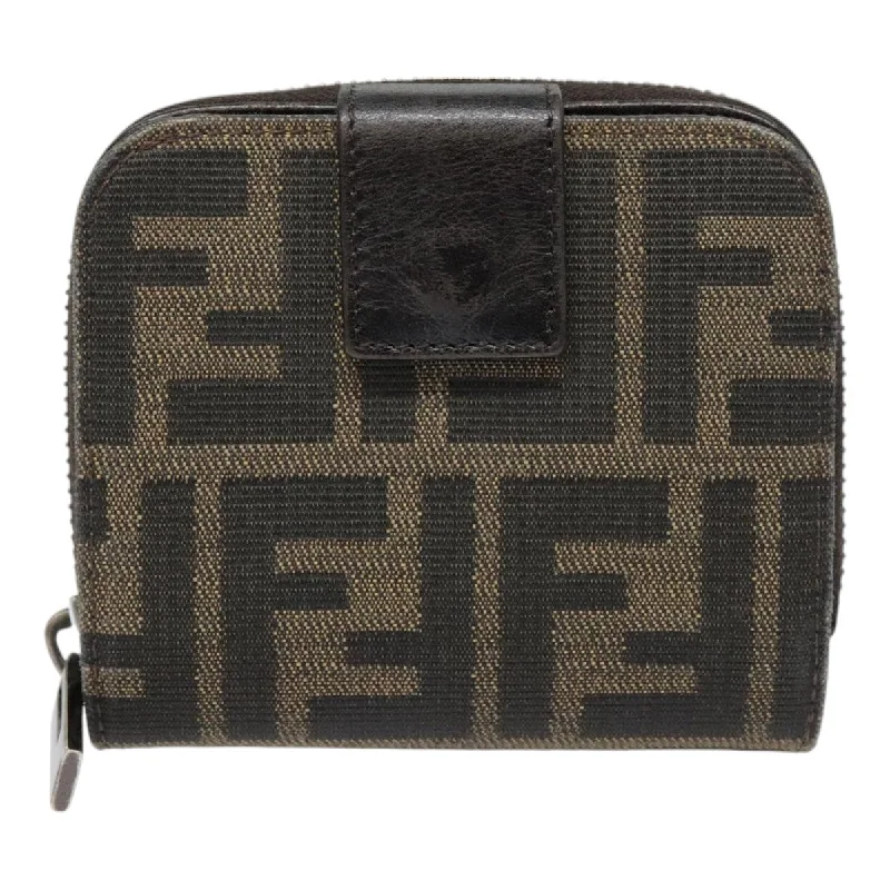 Fendi Monogram Embossed Bag -Fendi Zucchino  Canvas Wallet  (Pre-Owned)