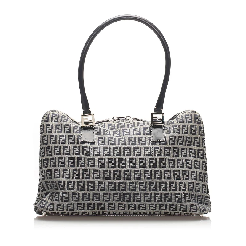 Fendi Petite Baguette Bag -Fendi Zucchino Canvas Handbag (SHG-10825)