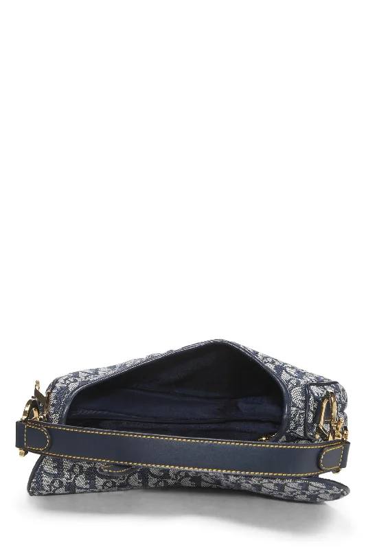 Uncompromising Elegance: Dior BagsDior,  Navy Trotter Canvas Saddle Bag, Navy